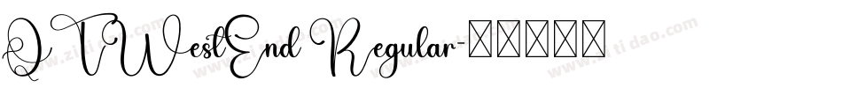 QTWestEnd Regular字体转换
